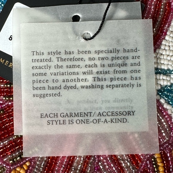 Pink Beaded Floral Handbag by America & Beyond - Picture 5 of 14